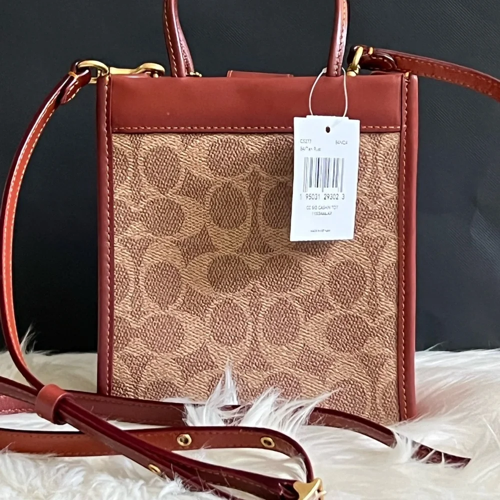 C5277 - Coach Mini Cashin Tote in Signature Canvas - Picture 3 of 12